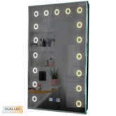 Specchio LED Verticale | Pulsanti touch | Funzione anti-appannamento | Temperatura di colore regolabile - Reyze Serie Minimal Modello 4